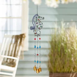 Plow & Hearth Wind Chimes & Mobiles>Seahorse Beaded Wind Chime