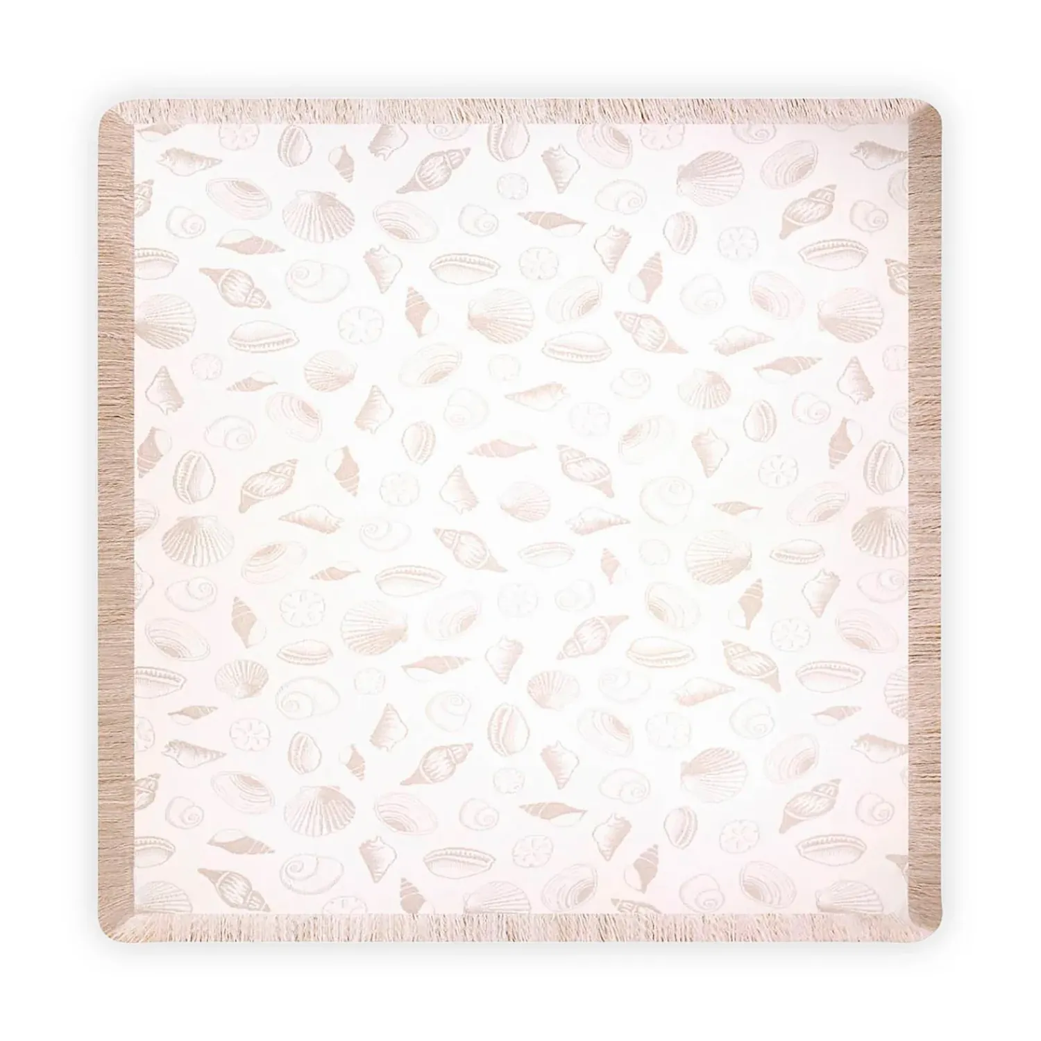 Plow & Hearth Throws & Blankets>Seashell Tapestry Throw Beige