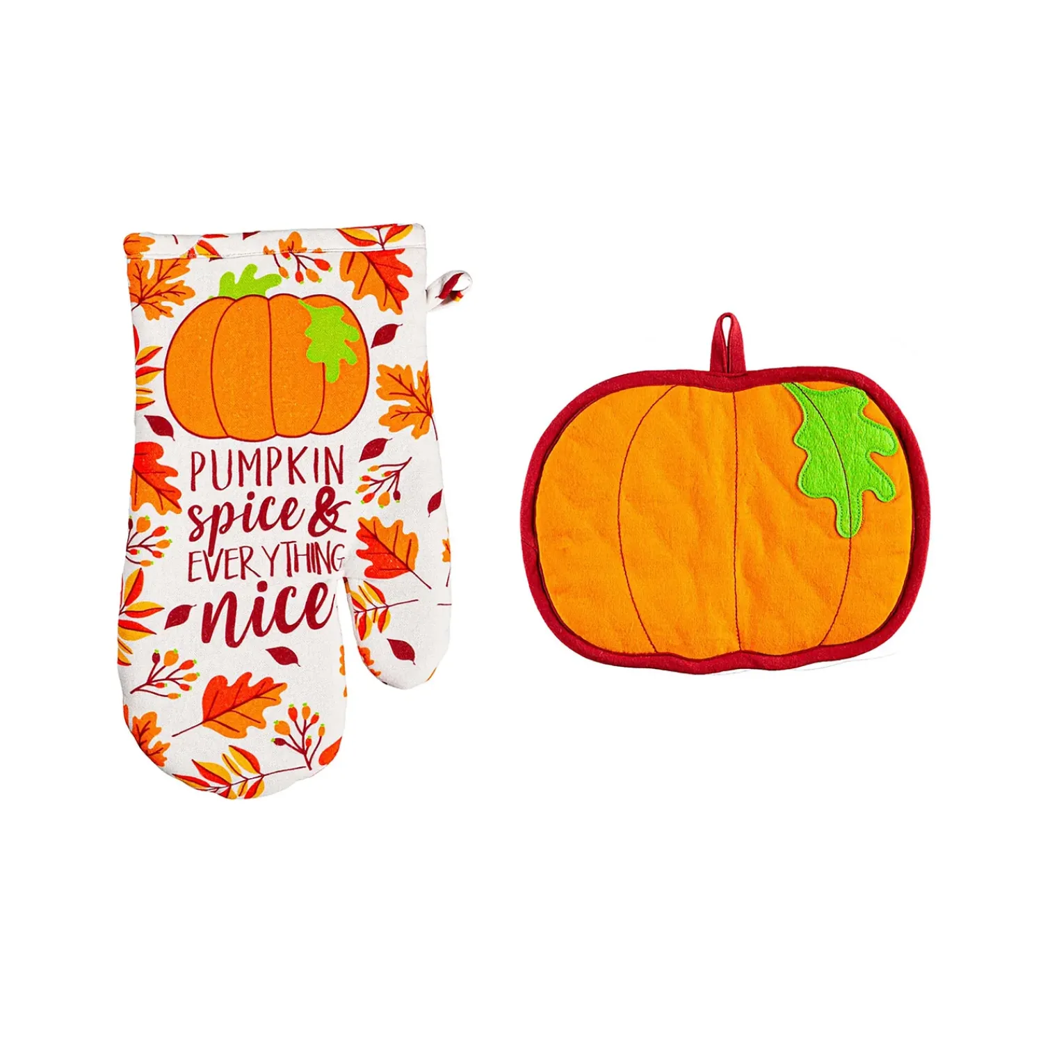 Plow & Hearth Kitchen Linens>Seasonal Oven Mitt and Pot Holder Set
