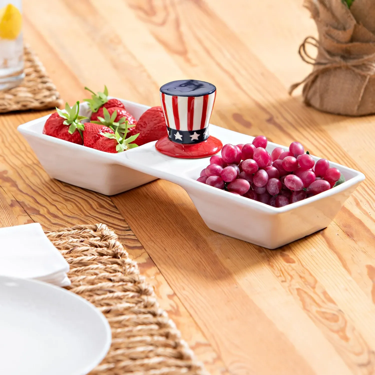 Plow & Hearth Serveware>Serving Tray with Interchangeable Seasonal Pieces