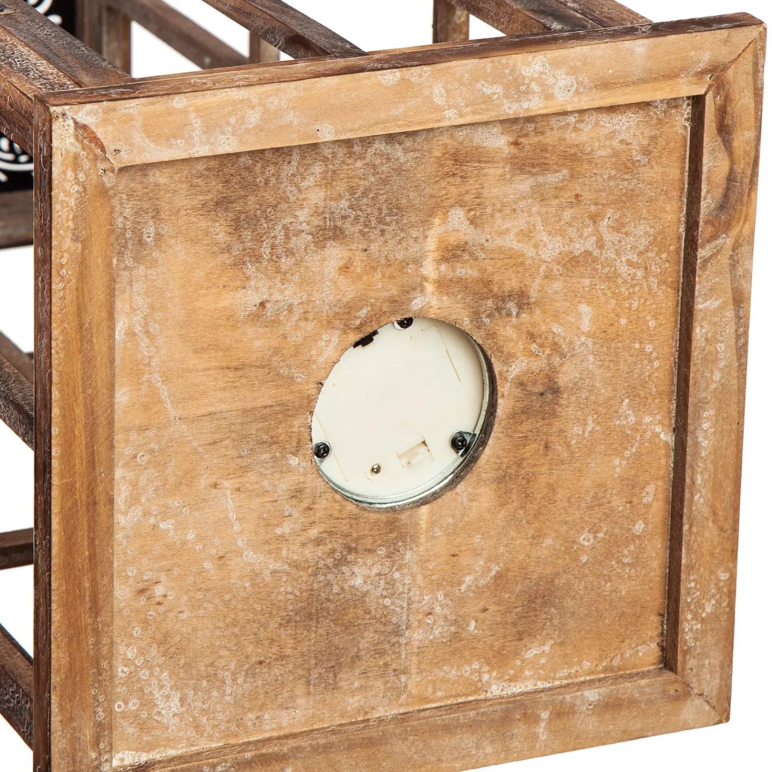 Plow & Hearth Candles & Lanterns>Set of 3 Nested Wood and Metal Lanterns w LED Candle