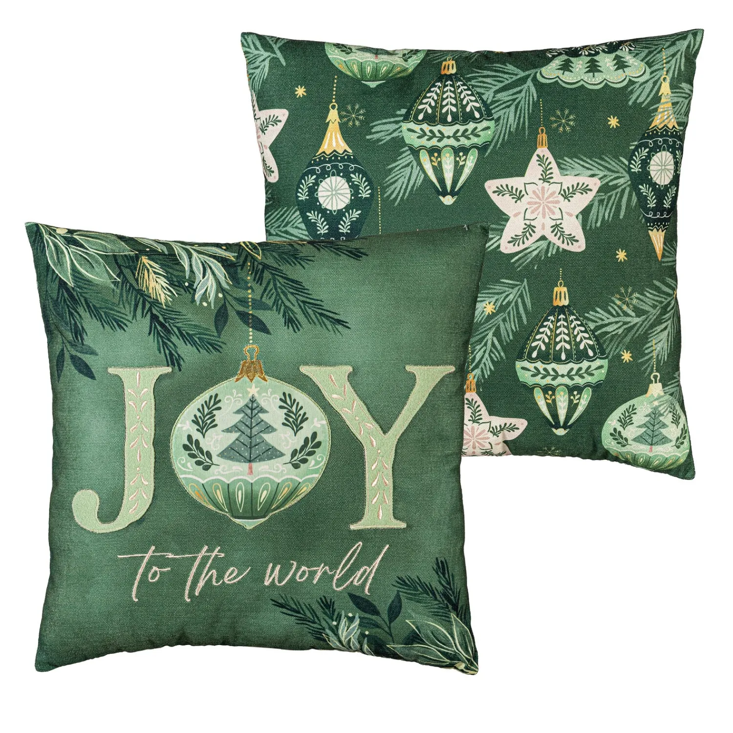 Plow & Hearth Decorative Pillows>Shades of Green Throw Pillow Shades of Green Square Pillow, 16"