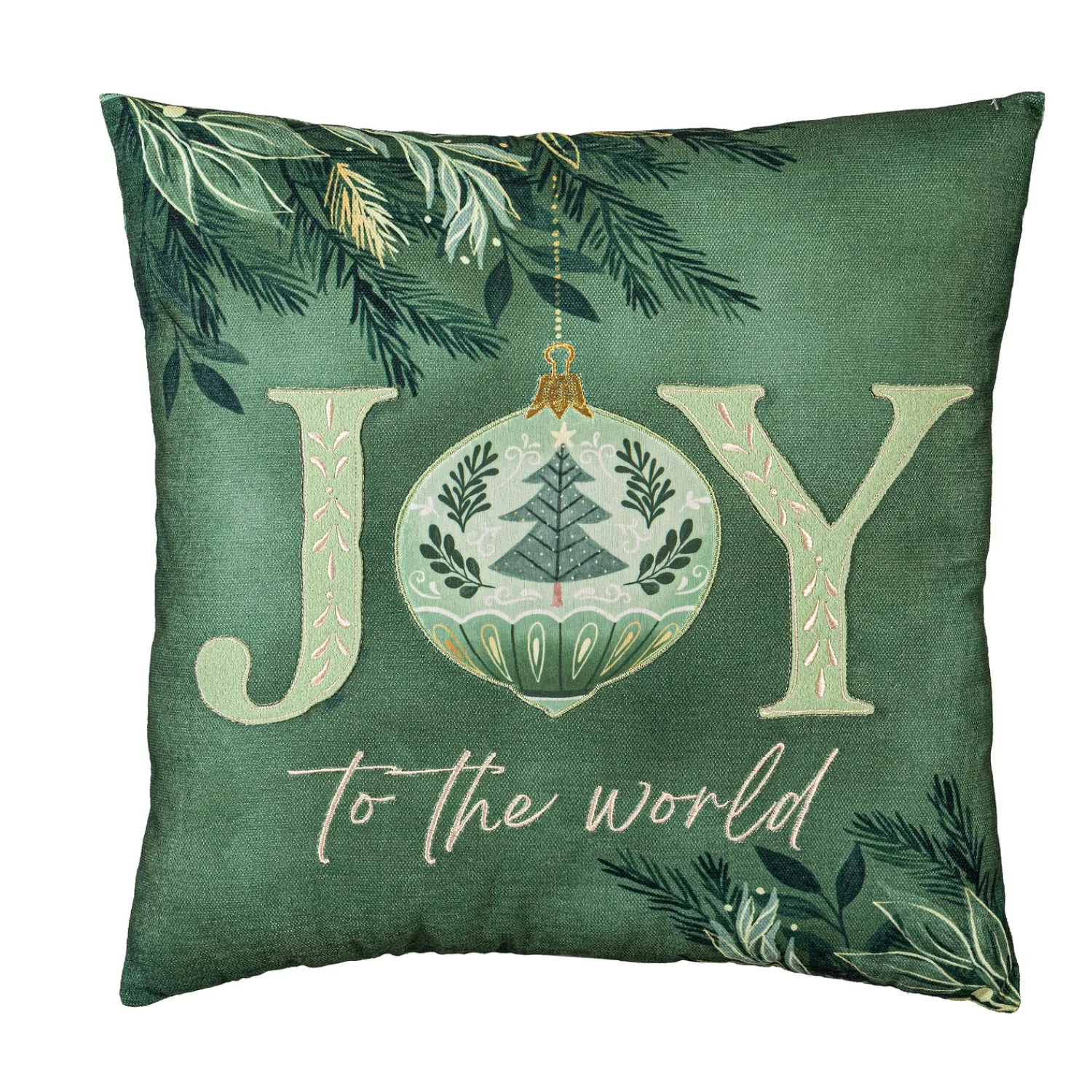 Plow & Hearth Decorative Pillows>Shades of Green Throw Pillow Shades of Green Square Pillow, 16"