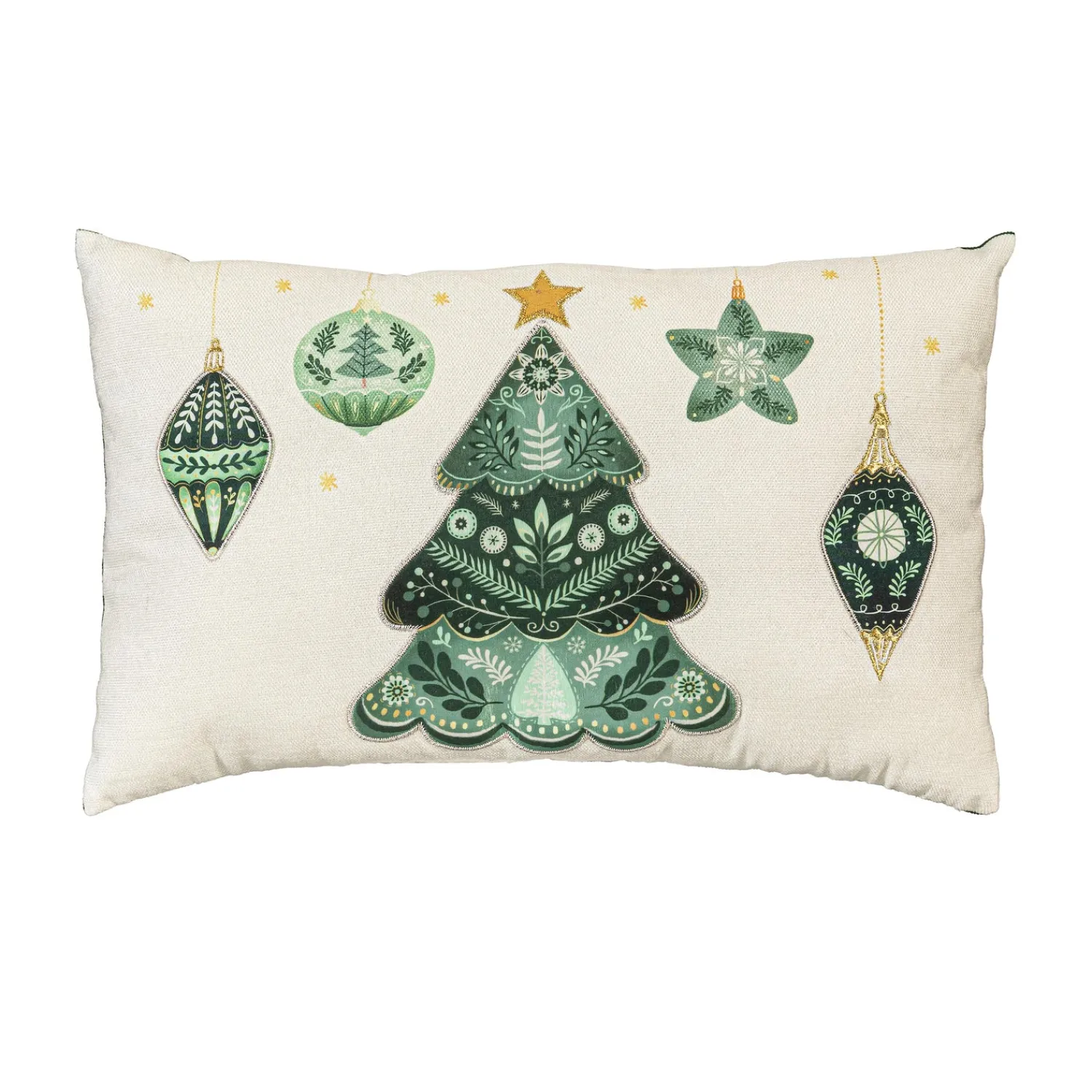 Plow & Hearth Decorative Pillows>Shades of Green Throw Pillow Lumbar Pillow, 16"L x 10.5"H