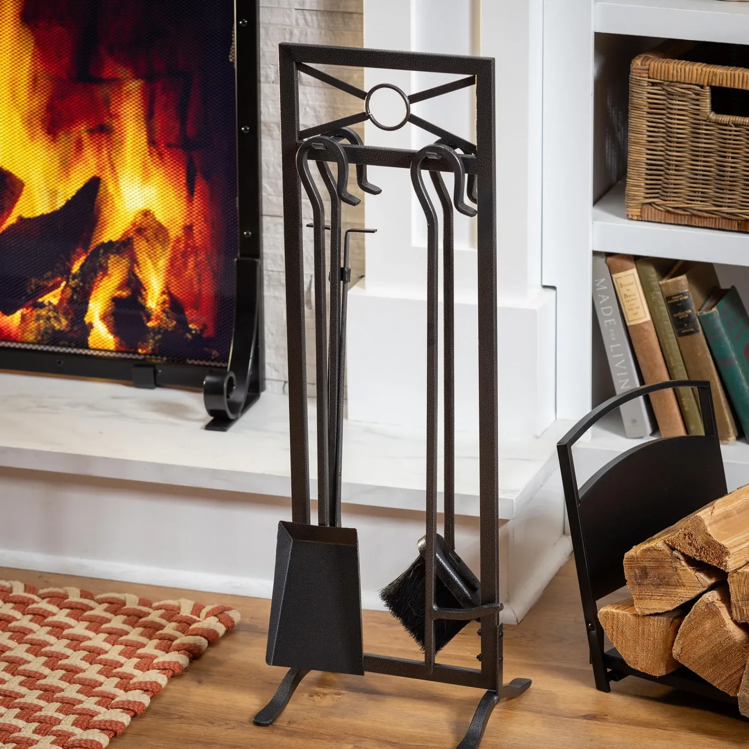 Plow & Hearth Fireplace Tool Sets>Sheffield 5 Piece Fireplace Toolset