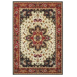 Plow & Hearth Area Rugs>Sheridan Medallion Polypropylene Rug, 7'10" x 10'10" Red