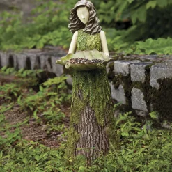 Plow & Hearth Garden Statues|Bird Feeders>Sherwood "Fern" Statuary/Bird Feeder