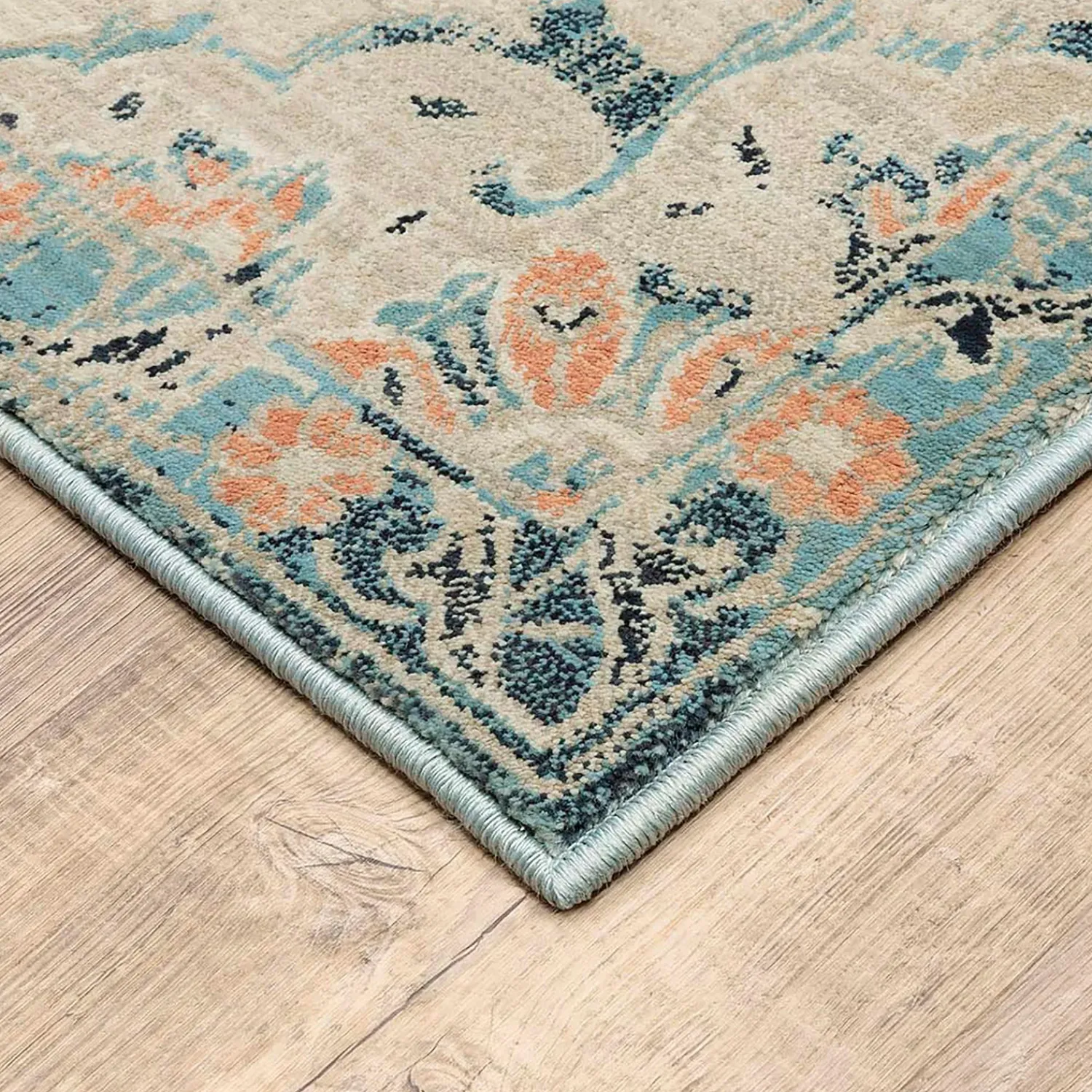 Plow & Hearth Area Rugs>Silver City Damask Polypropylene Runner, 2'3" x 7'6"