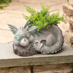 Plow & Hearth Planters & Plant Stands>Sleeping Baby Dragon Planter