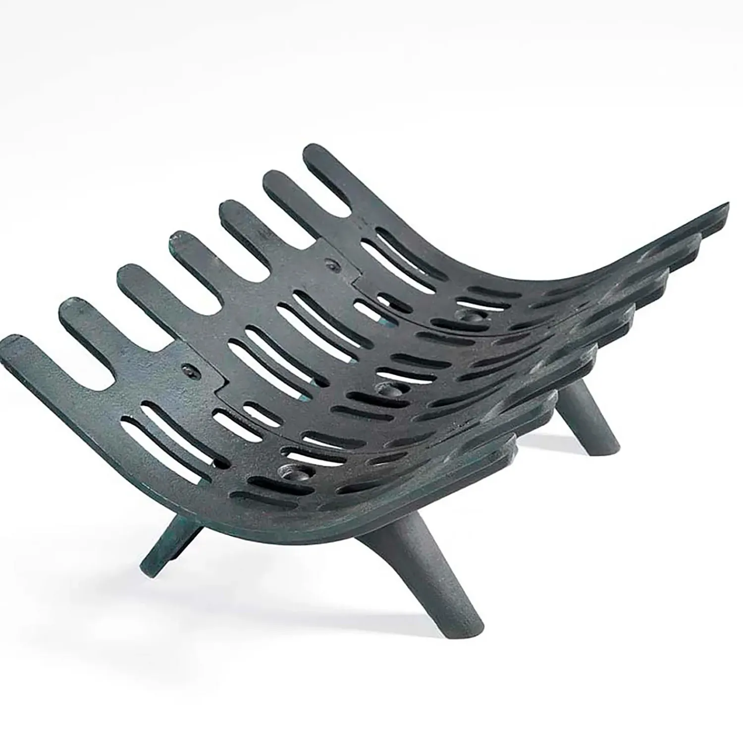 Plow & Hearth Fireplace Grates & Firebacks>Small Cast Iron Deep-Bed Fireplace Grate with Four Legs