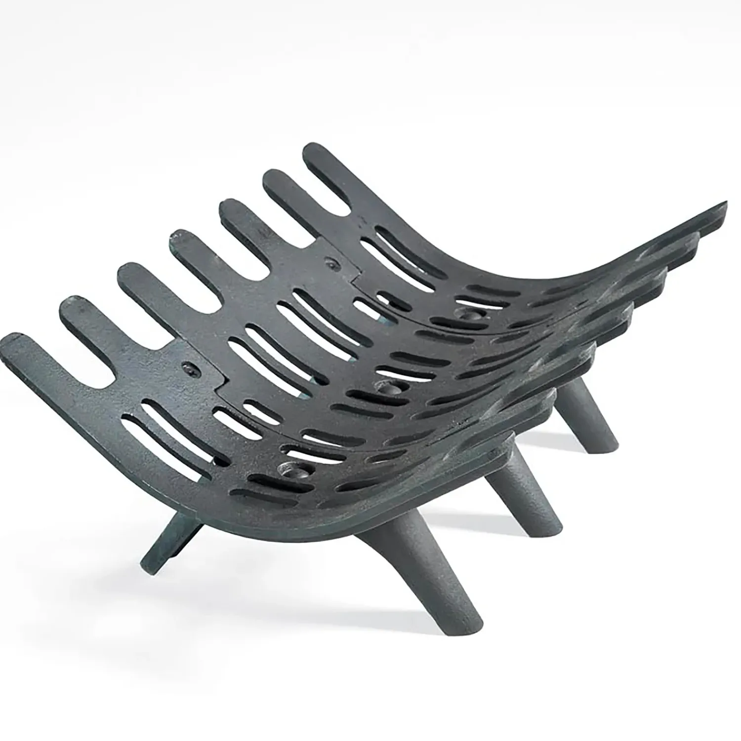 Plow & Hearth Fireplace Grates & Firebacks>Small Cast Iron Deep-Bed Fireplace Grate with Four Legs