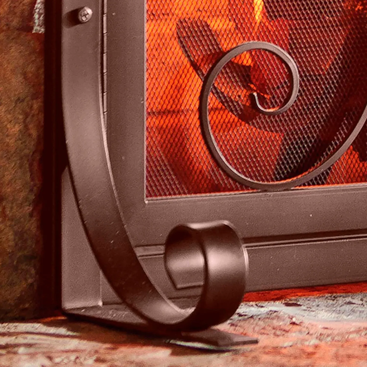 Plow & Hearth Fireplace Screens With Doors>Small Crest Fireplace Screen With Doors