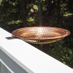 Plow & Hearth Birdbaths>Small Deck Mounted Copper Birdbath
