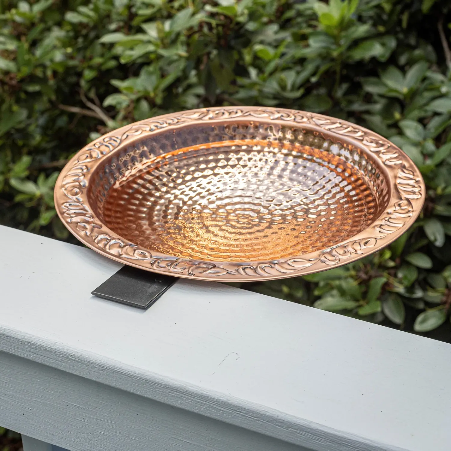 Plow & Hearth Birdbaths>Small Deck Mounted Copper Birdbath