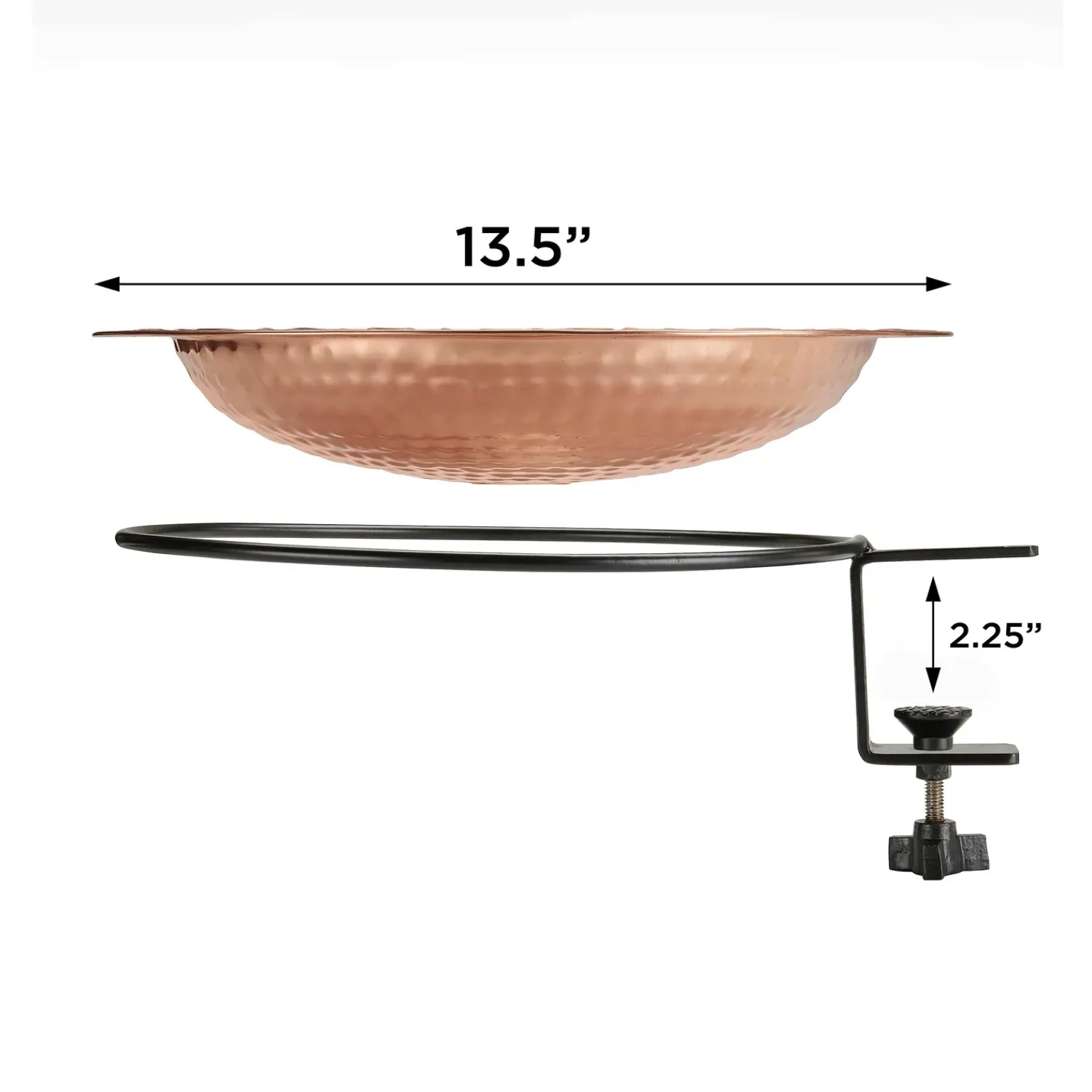Plow & Hearth Birdbaths>Small Deck Mounted Copper Birdbath