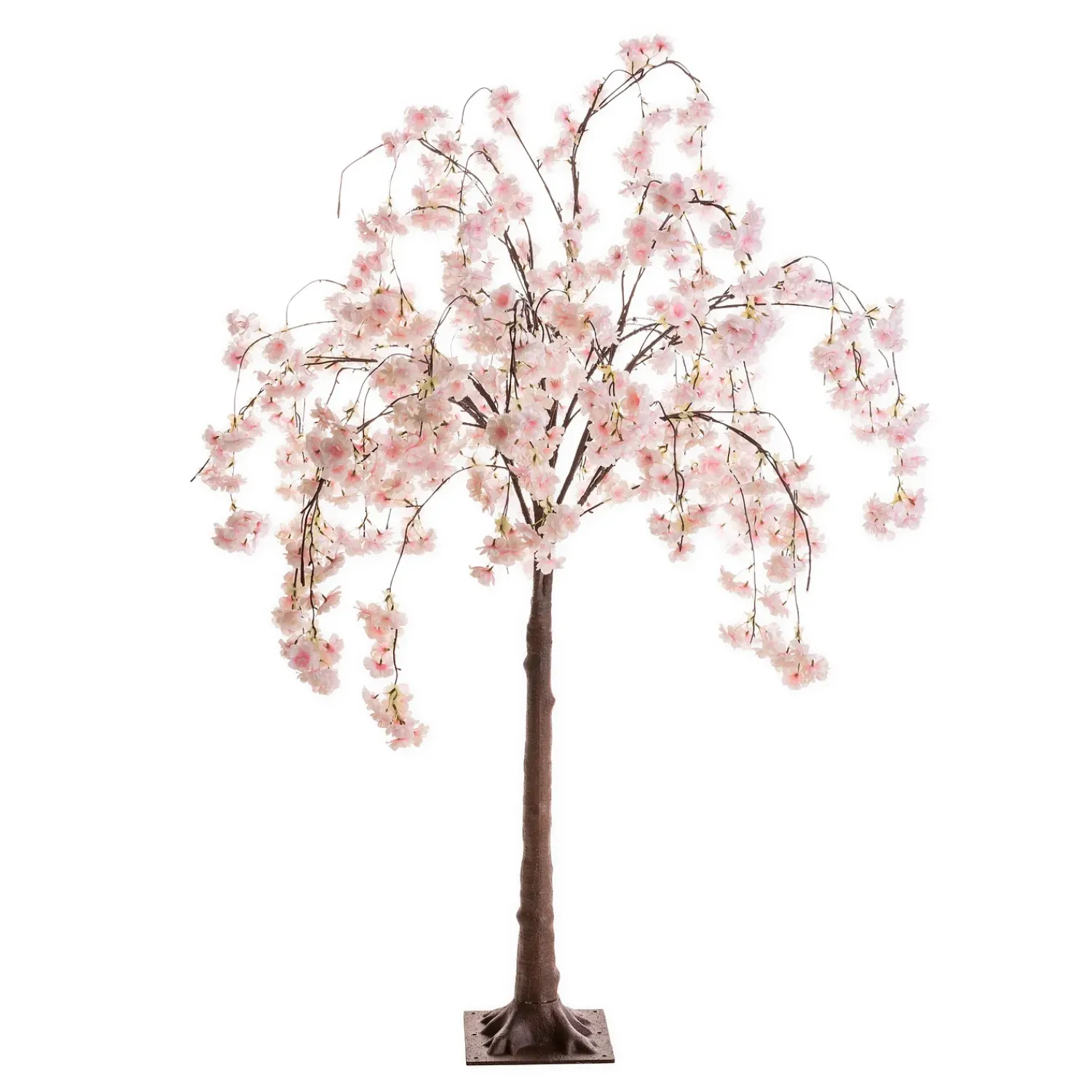 Plow & Hearth Lighted Trees & Garlands>Small Lighted Faux Weeping Cherry Tree, 4'H