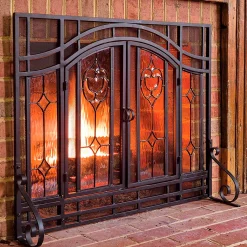 Plow & Hearth Fireplace Screens With Doors><noscript><img width=