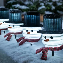 Plow & Hearth Garden Path Lighting>Snowman Path Light Covers, Set of 4
