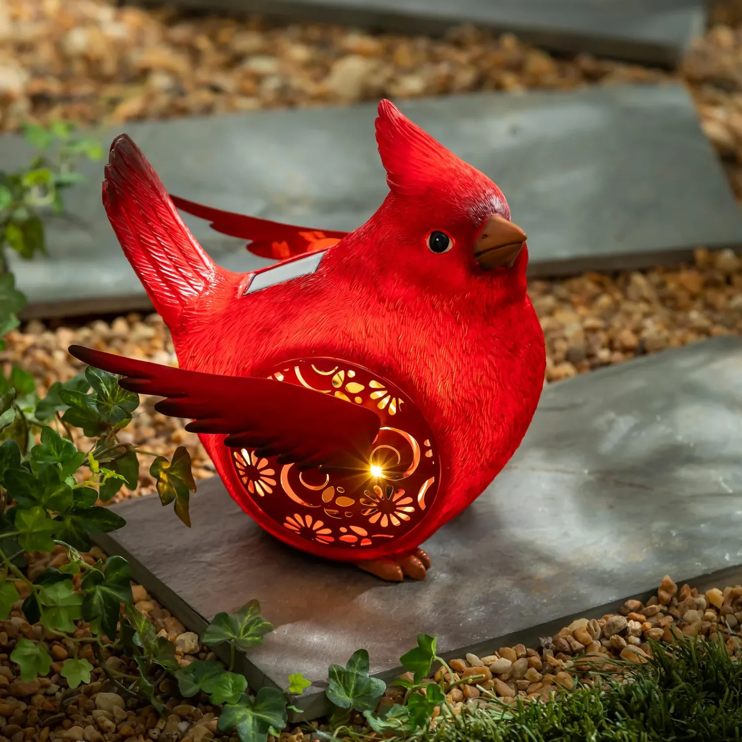 Plow & Hearth Garden Statues|Solar Accents>Solar Engraved Cardinal