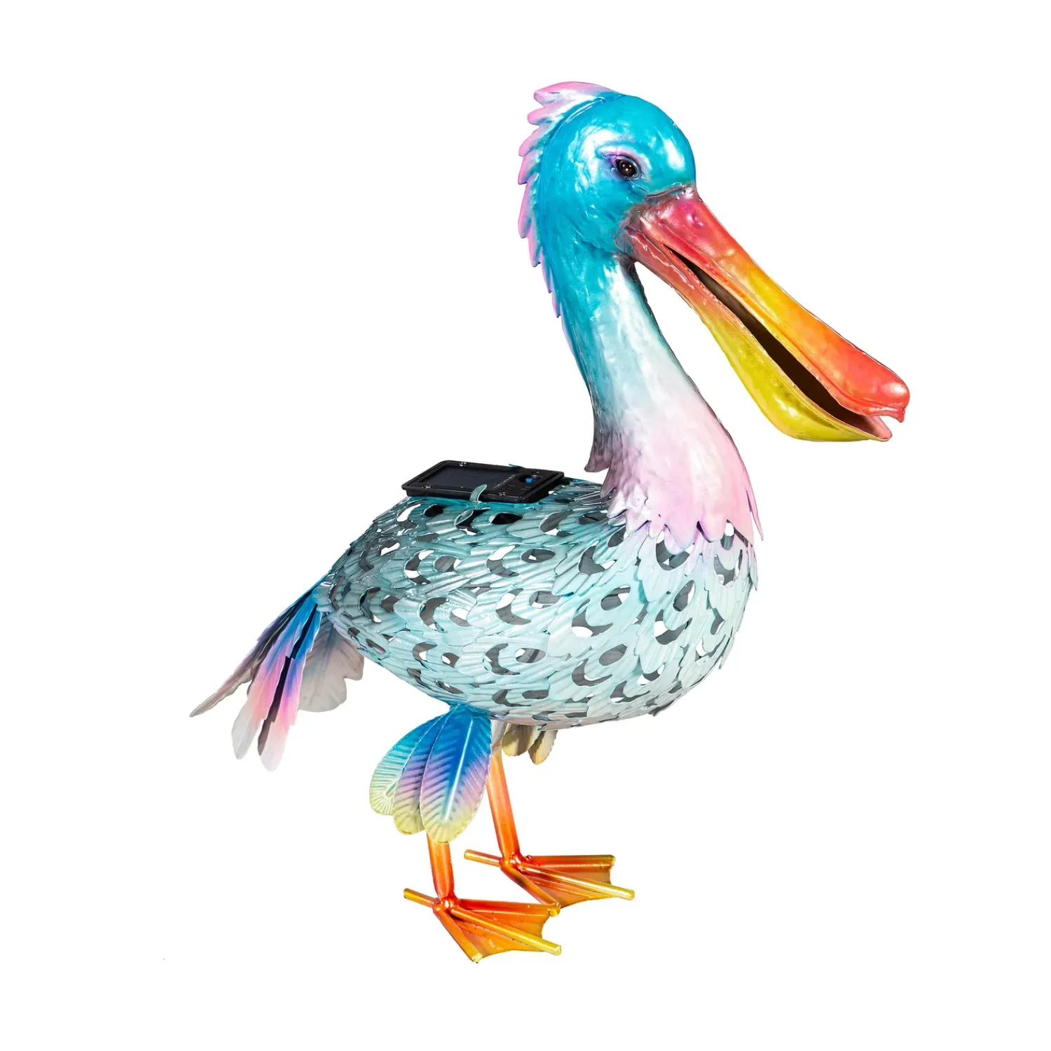 Plow & Hearth Garden Statues>Solar Metal Blue Pelican, 16"H
