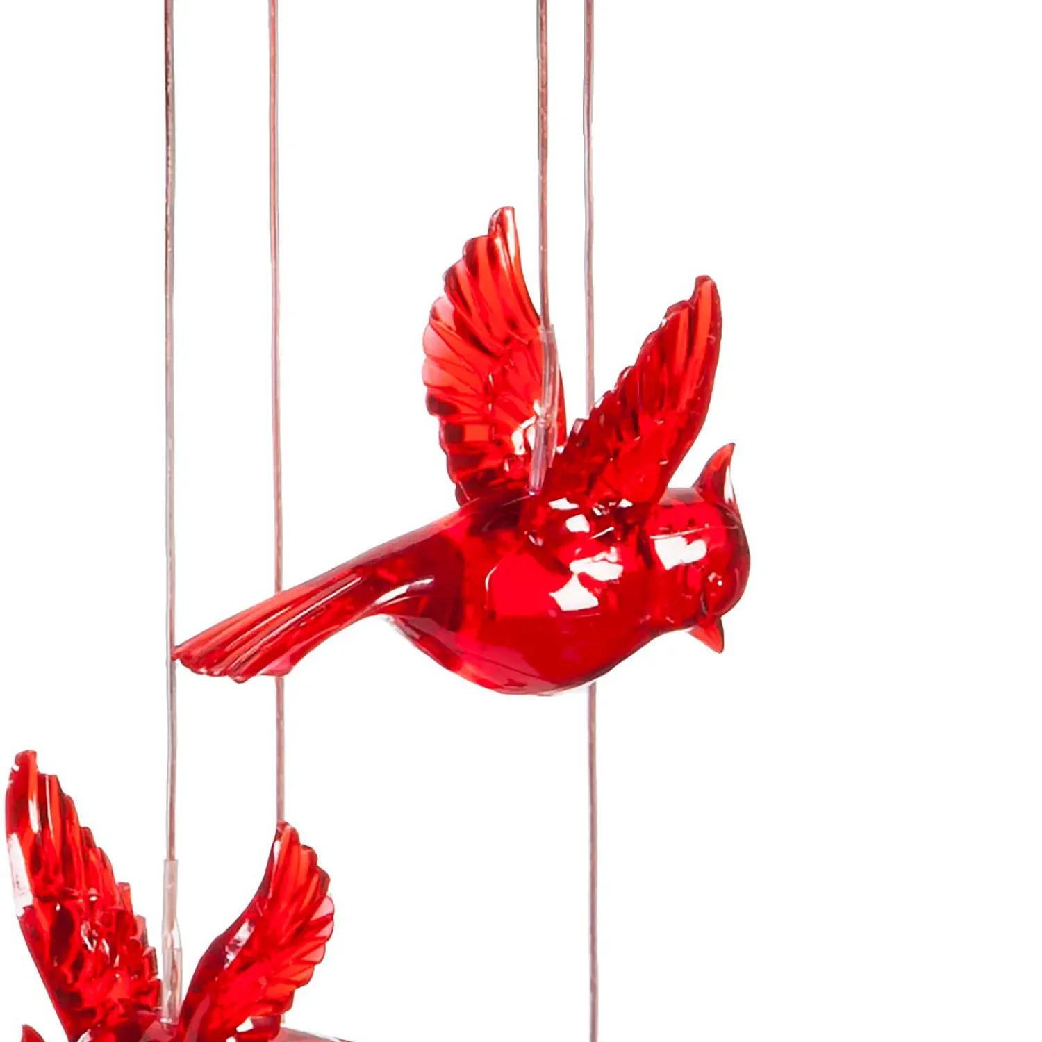 Plow & Hearth Wind Chimes & Mobiles|Solar Accents>Solar Mobile, Garden Days Cardinal