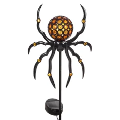 Plow & Hearth Garden Stakes|Solar Accents>Solar Spider Halloween Garden Stake