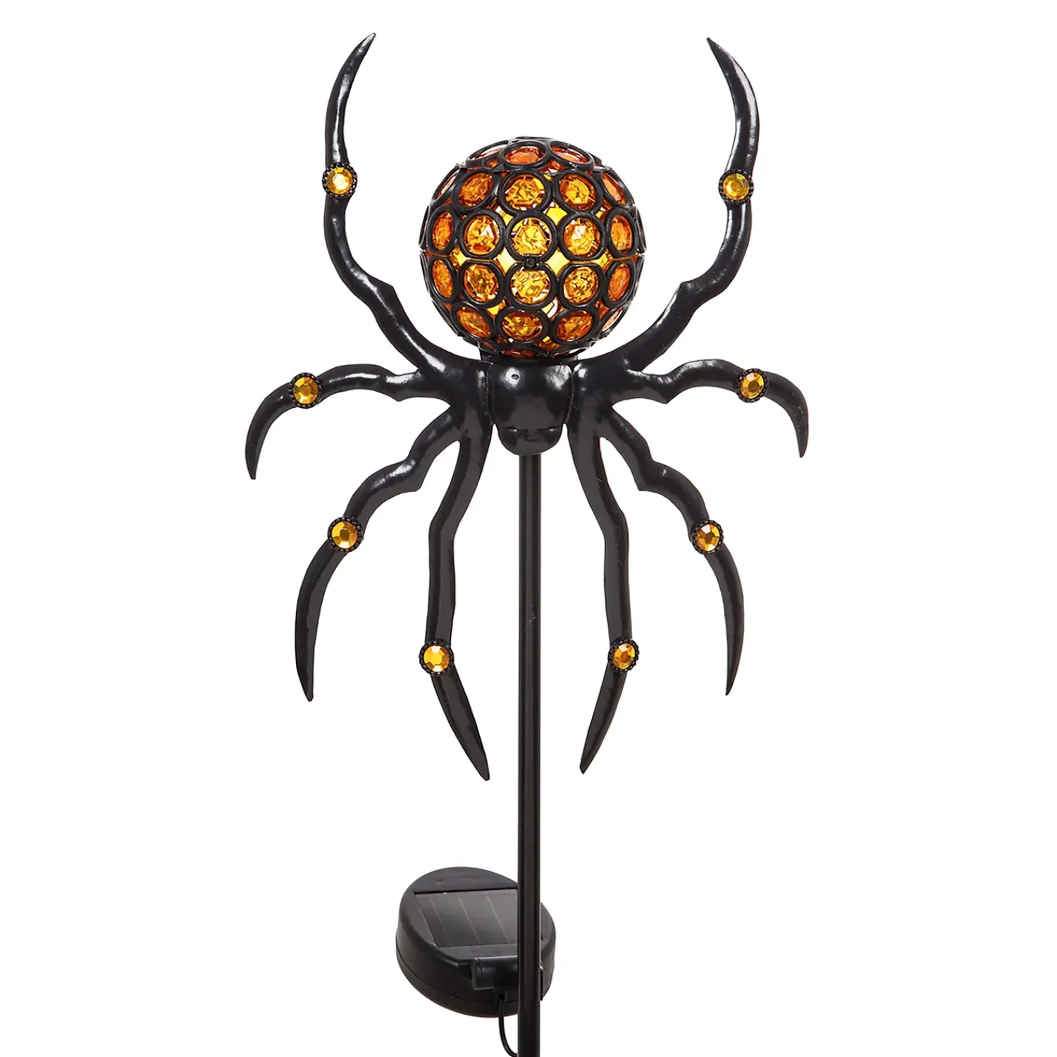 Plow & Hearth Garden Stakes|Solar Accents>Solar Spider Halloween Garden Stake