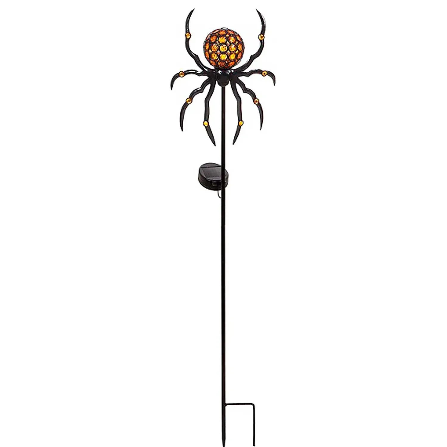 Plow & Hearth Garden Stakes|Solar Accents>Solar Spider Halloween Garden Stake
