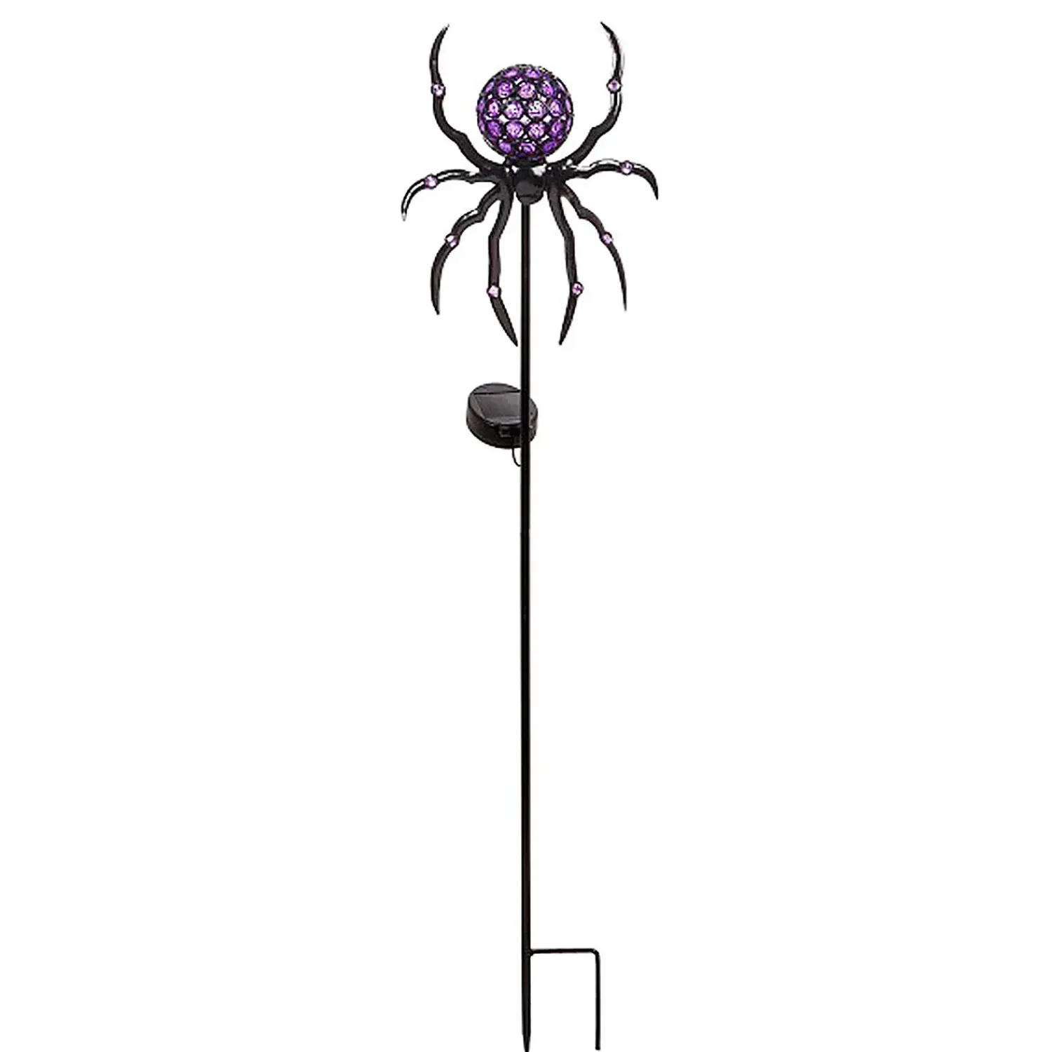 Plow & Hearth Garden Stakes|Solar Accents>Solar Spider Halloween Garden Stake