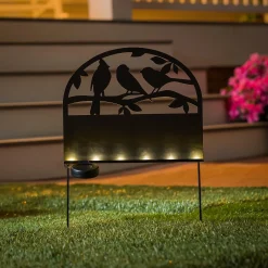 Plow & Hearth Garden Stakes|Solar Accents>Solar Staked Metal Address Sign