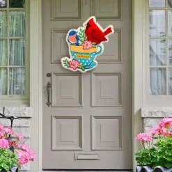 Plow & Hearth Fabric Door Hangers>Songbirds Welcome Estate Door Décor