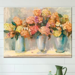 Plow & Hearth Outdoor Wall Art|Wall Art>Spiced Hydrangeas Indoor/Outdoor Canvas Wall Art