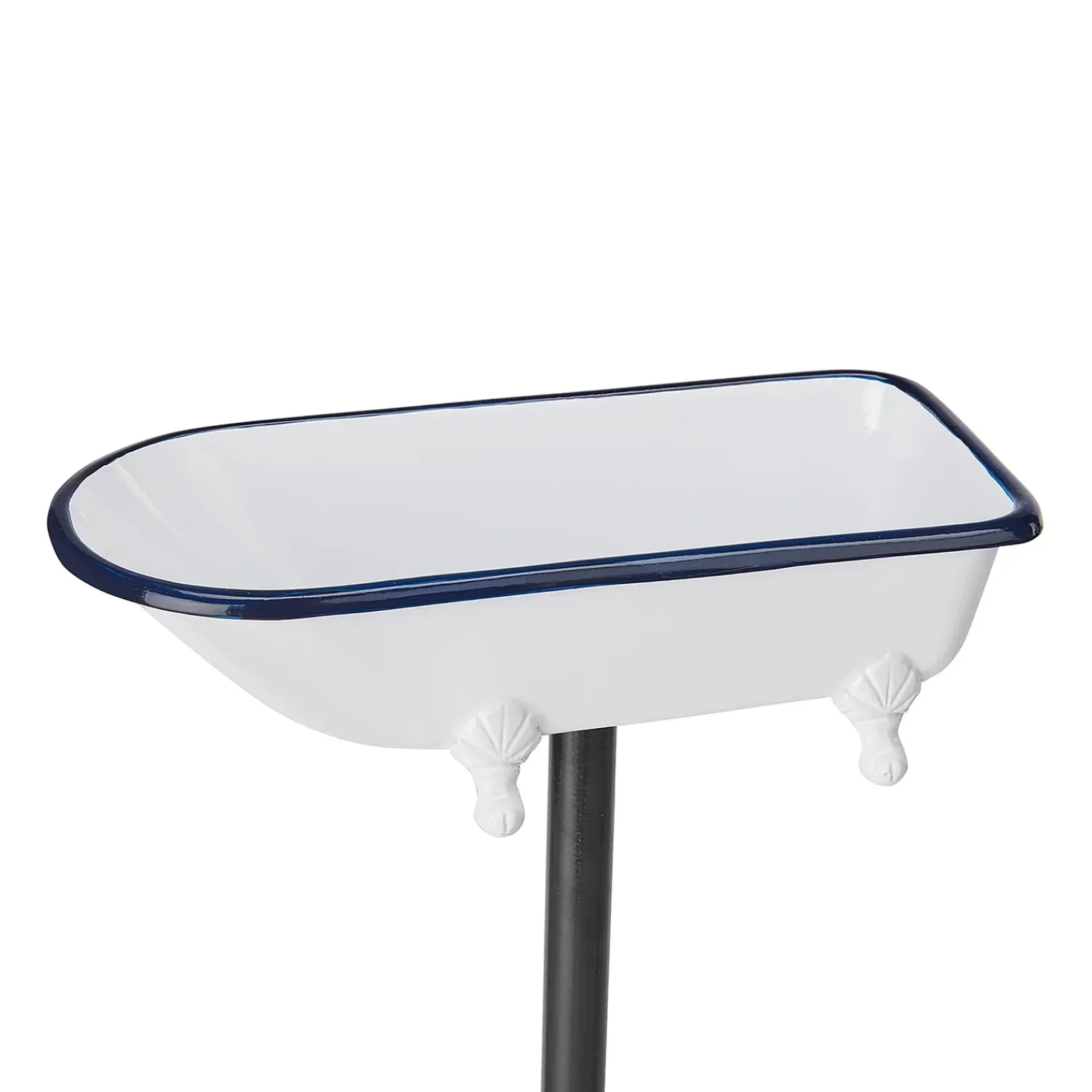 Plow & Hearth Birdbaths>Splish Splash Birdbath, Brass With Finish White