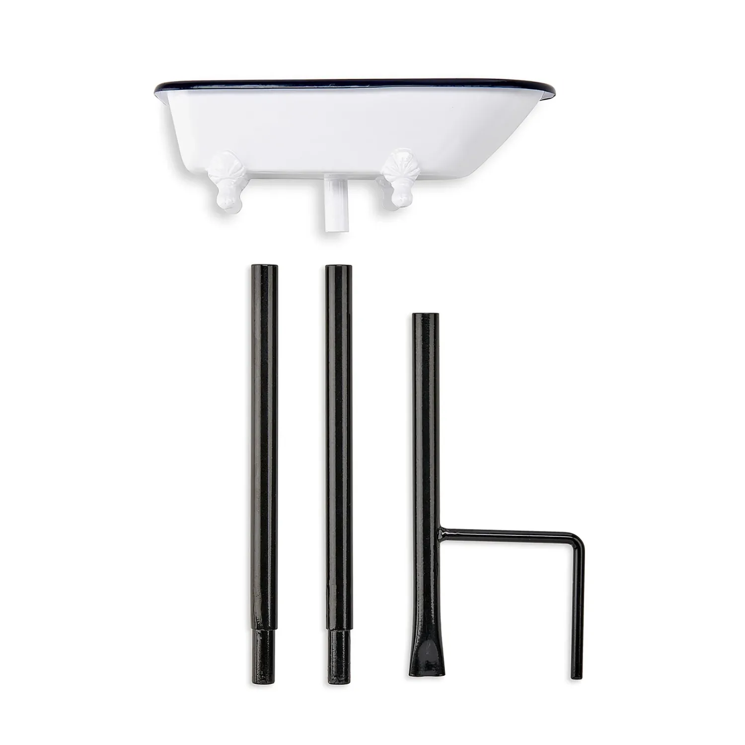 Plow & Hearth Birdbaths>Splish Splash Birdbath, Brass With Finish White