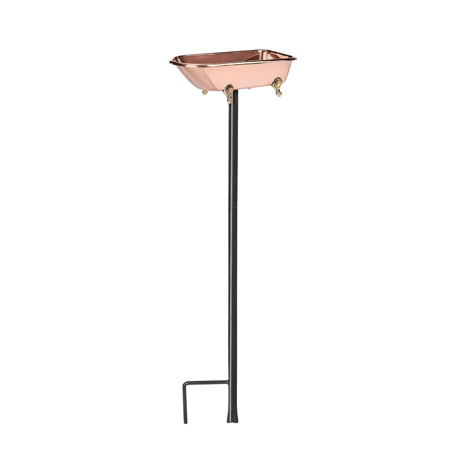 Plow & Hearth Birdbaths>Splish Splash Birdbath, Polished Copper