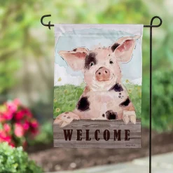Plow & Hearth Garden Flags>Spotted Pig Suede Garden Flag