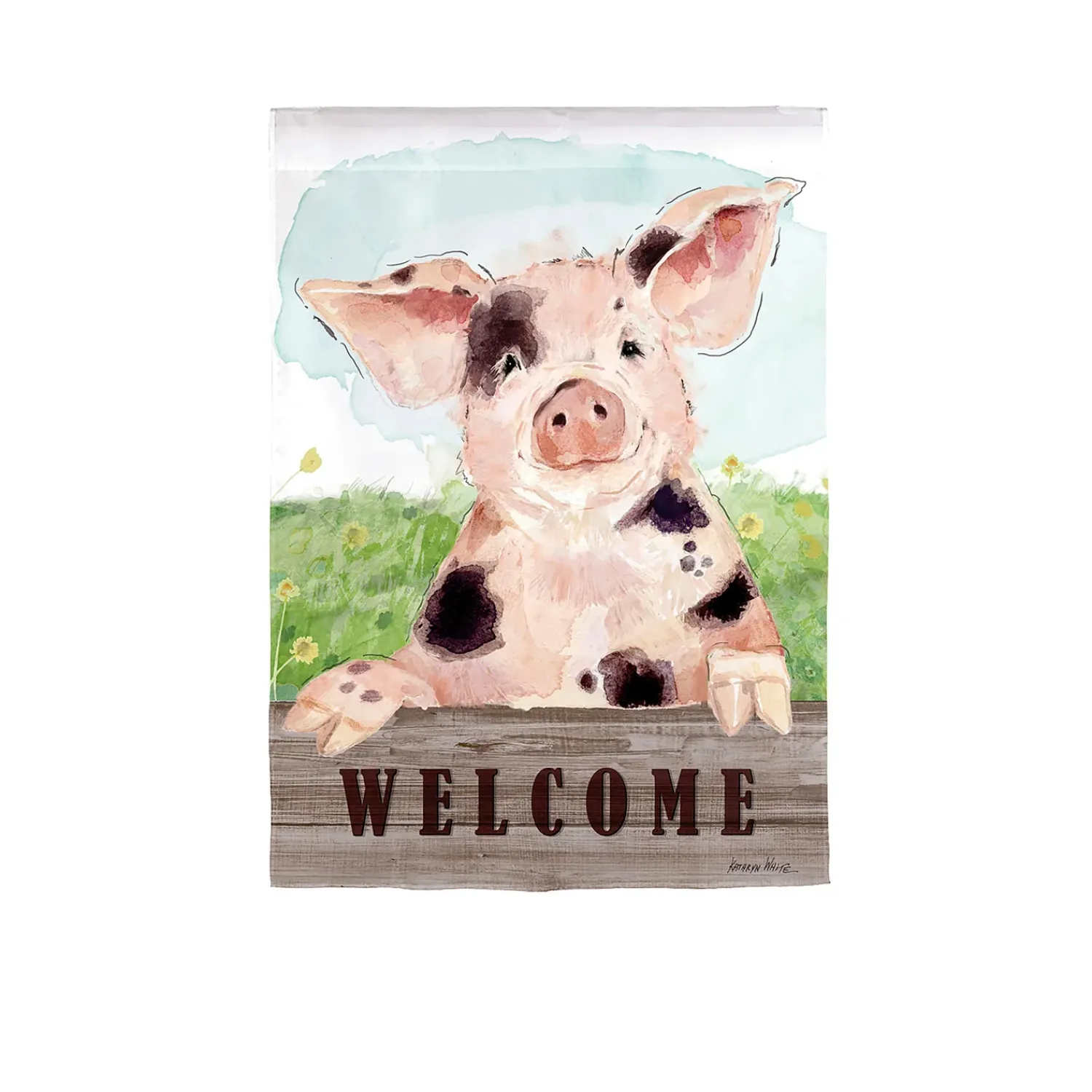 Plow & Hearth Garden Flags>Spotted Pig Suede Garden Flag