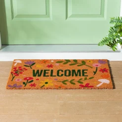 Plow & Hearth Coir Mats>Spring Floral Haven Coir Mat