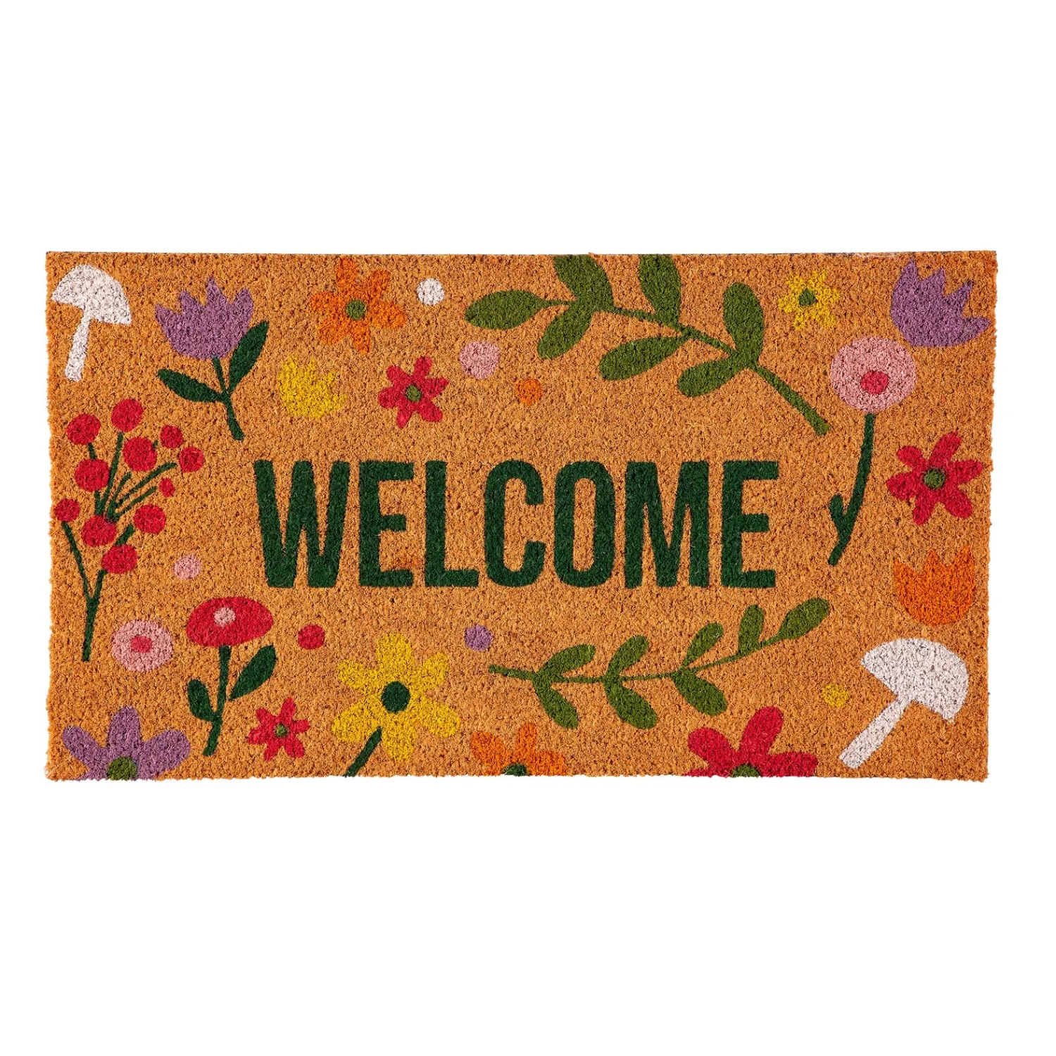 Plow & Hearth Coir Mats>Spring Floral Haven Coir Mat