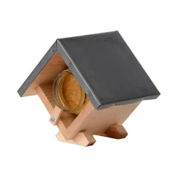 Plow & Hearth Bird Feeders>Square House Bird Feeder with 2 Jars of Peanut Butter