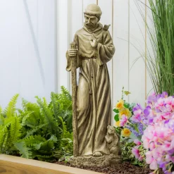 Plow & Hearth Garden Statues|Memorial & Garden Plaques>St. Francis Garden Statue