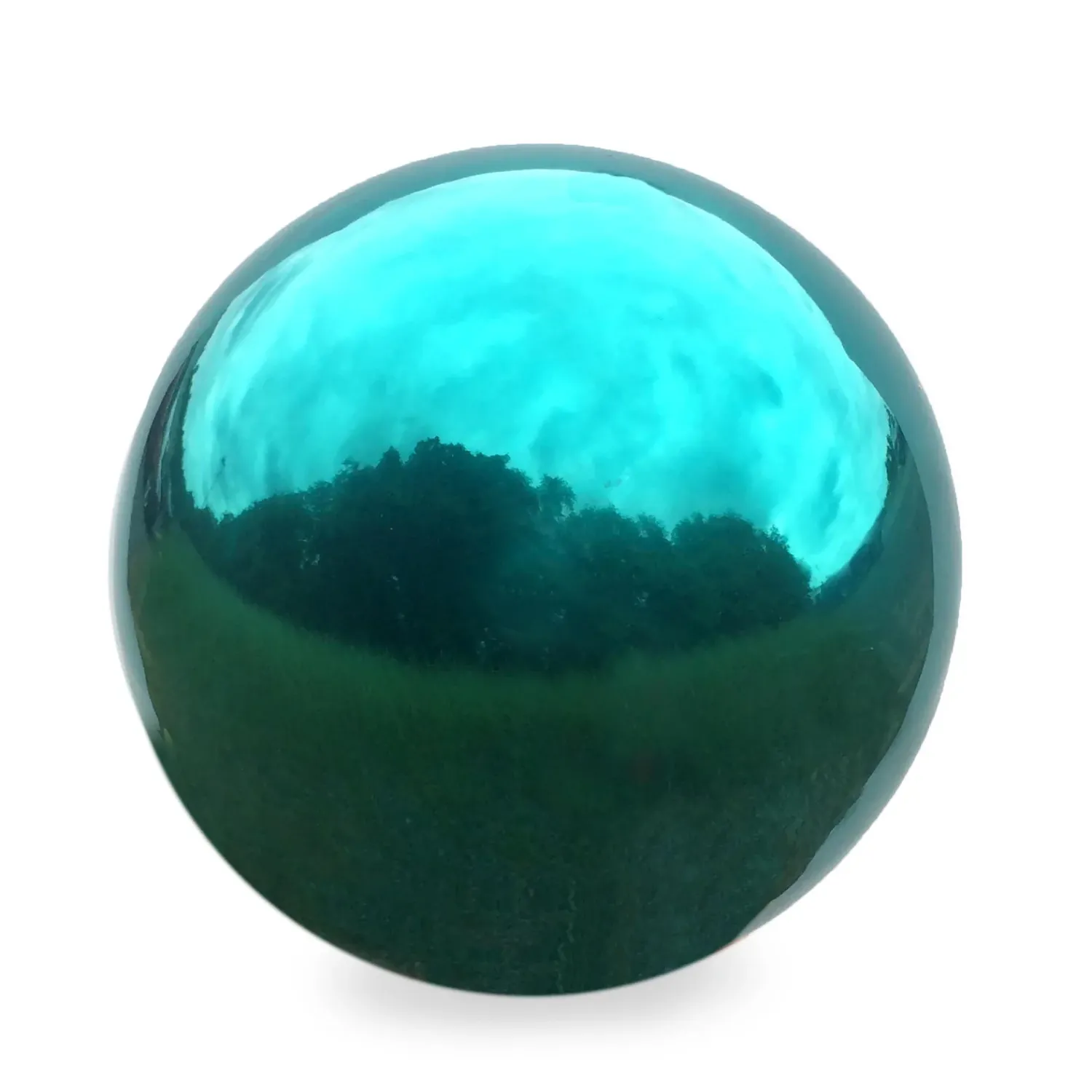 Plow & Hearth Gazing Balls>Stainless Steel Gazing Ball Teal