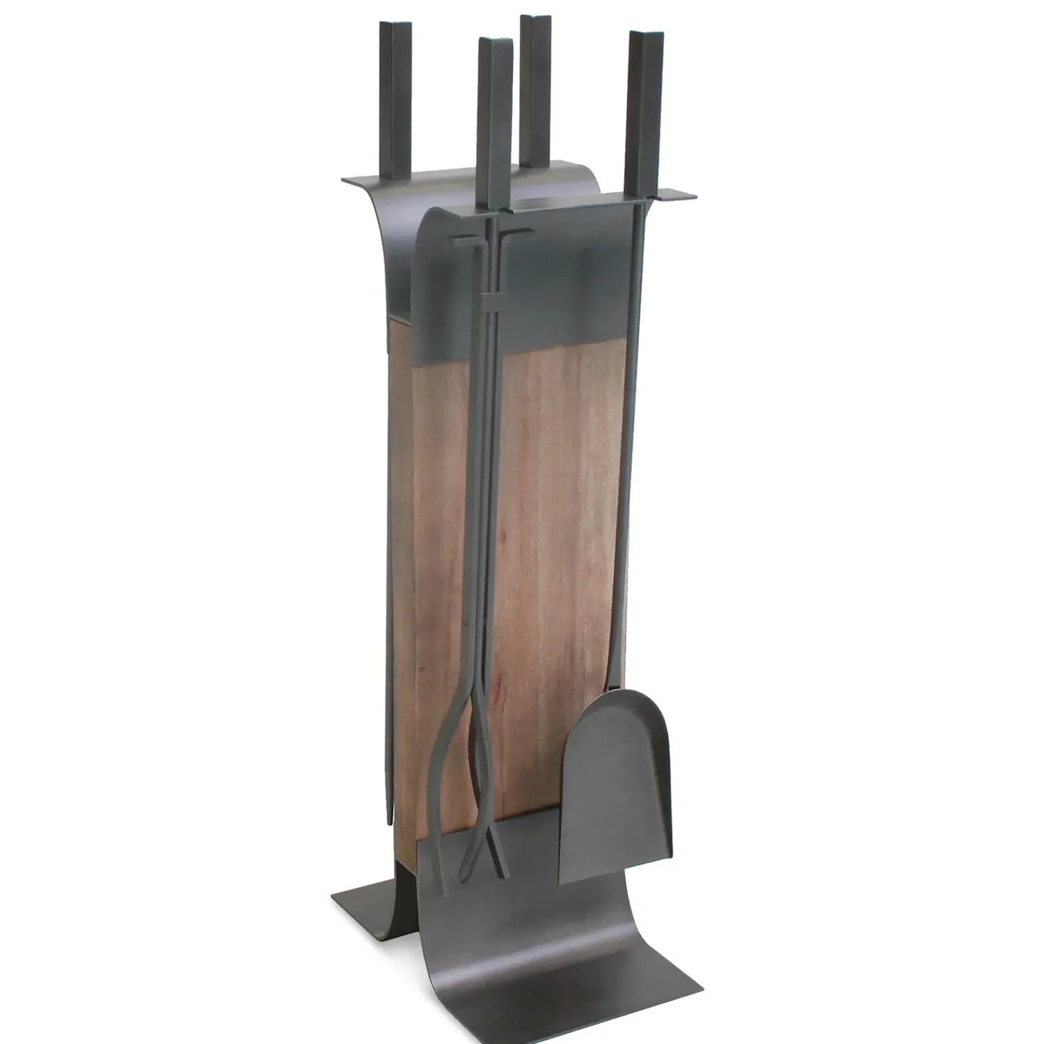 Plow & Hearth Fireplace Tool Sets>Stanton 4-Pc. Fireplace Tool Set with Wood Stand Iron