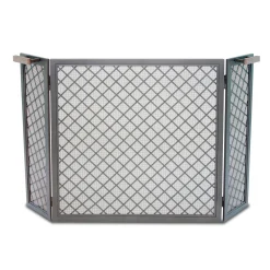 Plow & Hearth Tri-Panel Fireplace Screens>Stanton Tri-Panel Fireplace Screen Iron