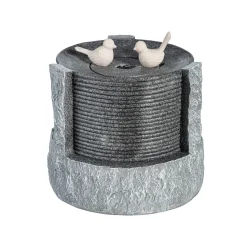 Plow & Hearth Outdoor Fountains>Stone Cylinder with Birds Fountain