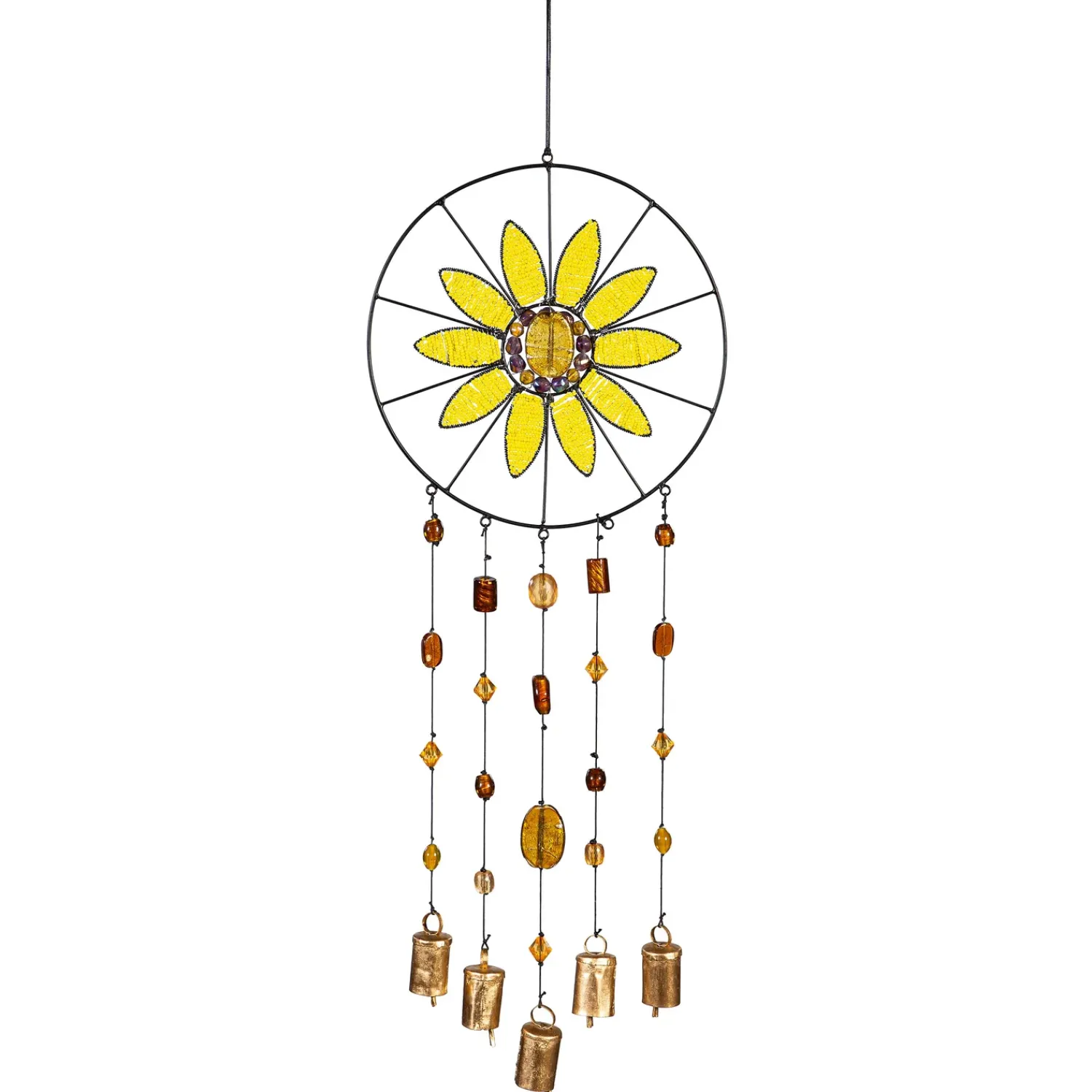 Plow & Hearth Wind Chimes & Mobiles>Sunflower Beaded Wind Chime