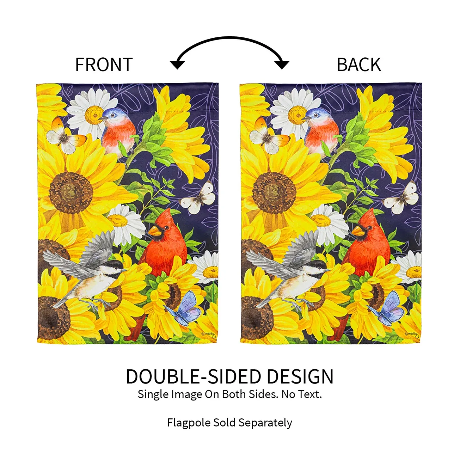 Plow & Hearth Garden Flags>Sunflower Glory Garden Suede Flag