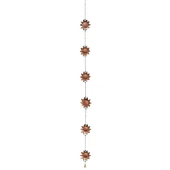 Plow & Hearth Wind Chimes & Mobiles>Sunflower Rain Chain with Glass Beads, 96" H