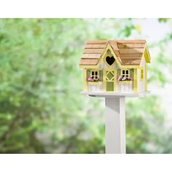 Plow & Hearth Birdhouses>Sweetheart Cottage Birdhouse, Yellow