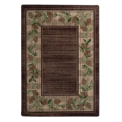 Plow & Hearth Area Rugs|Hearth Rugs>Sweetwater Pine Plaid EnduraStran Area Rug, 3'10" x 5'4"